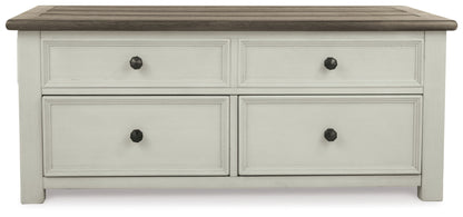 Bolanburg - Lift Top Cocktail Table - White / Brown / Beige