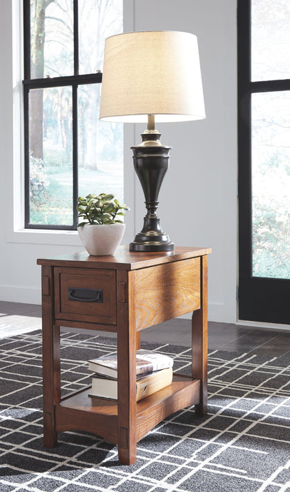 Breegin - Chair Side End Table - 1 Drawer - Brown