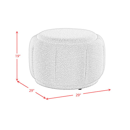 Winchester - Ottoman Set With Two Ottomans And Elephant - Beige Boucle