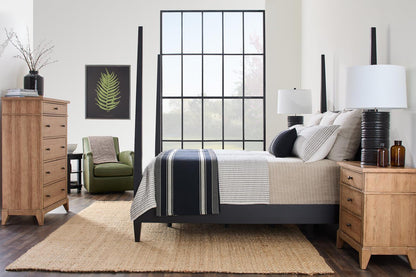 Today's Traditions - Upholstered Footboard King - Natural Hickory