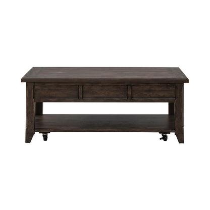 Paradise Valley - Lift Top Cocktail Table - Saddle Brown