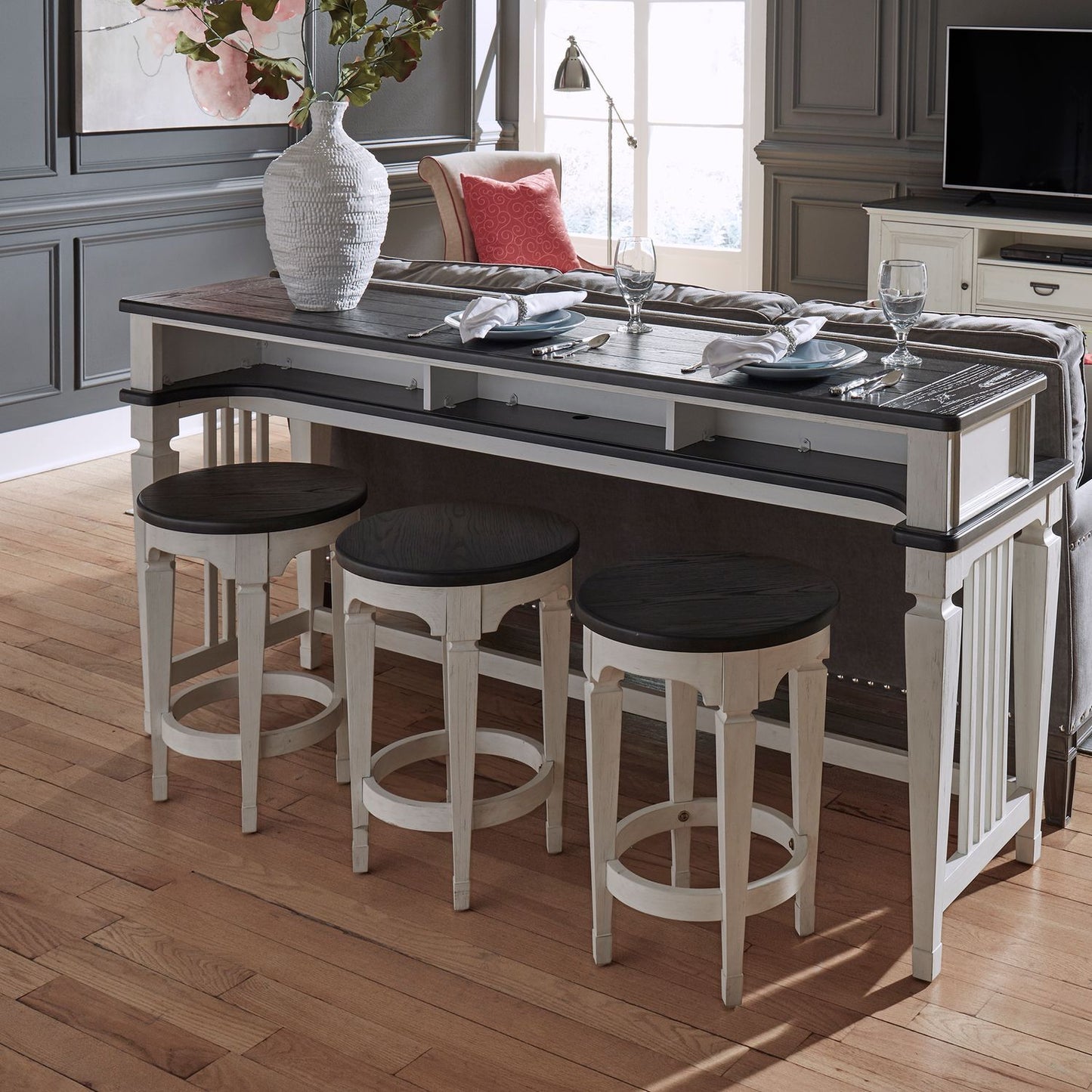 Allyson Park - Console Stool - White