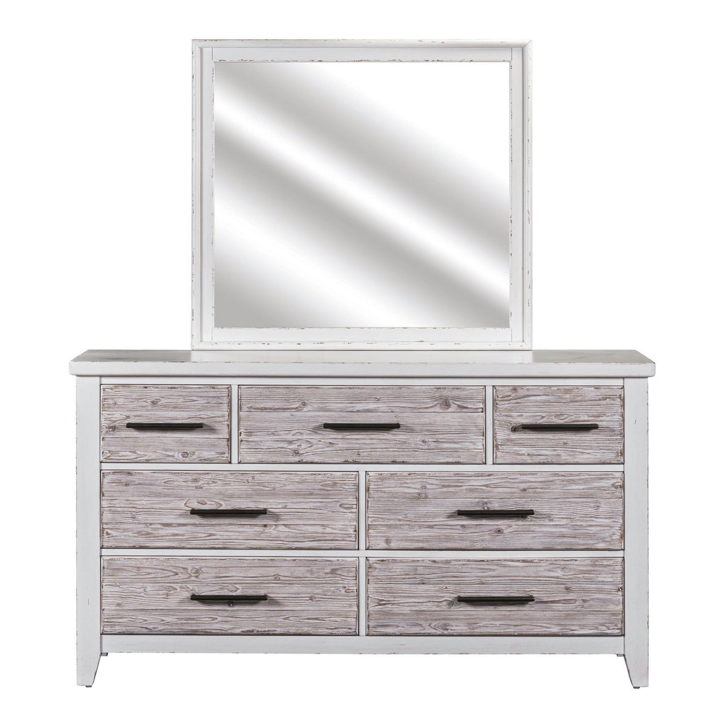 Backroads - Dresser & Mirror - White