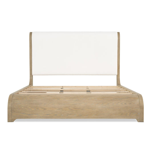 Flow - Queen Sleigh Upholstered Headboard - Sandstone