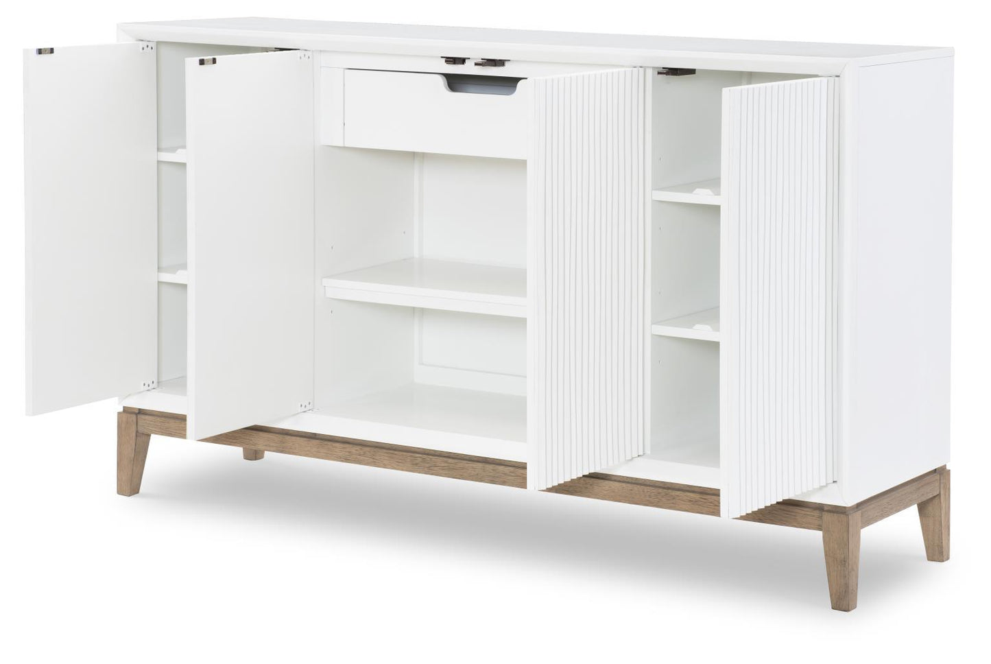 Melrose - Credenza - Cloud White And Desert Oak