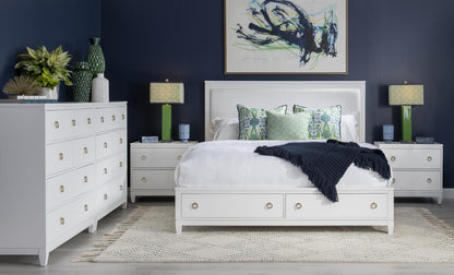 Summerland - Lighted Panel Headboard Full - Pure White