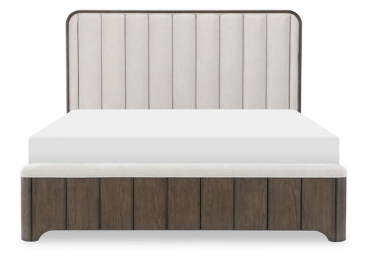 Lancia - Queen Upholstered Headboard - Charred Oak