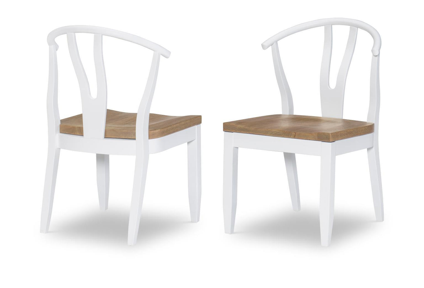 Franklin - Wishbone Back Side Chair (Set of 2) - Harvest Oak / Natural White