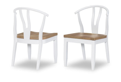 Franklin - Wishbone Back Side Chair (Set of 2) - Harvest Oak / Natural White