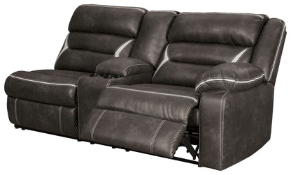 Kincord - Raf Rec Power Sofa W/Console - Midnight