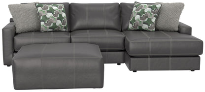 Minori - Italian Leather Sofa / Chaise And Cocktail Ottoman