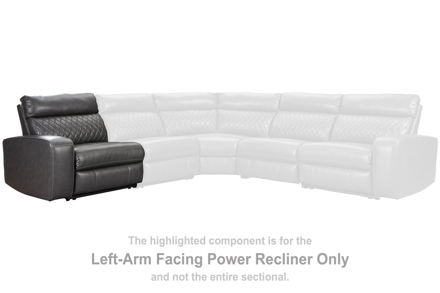 Samperstone - LAF Zero Wall Power Recliner - Gray