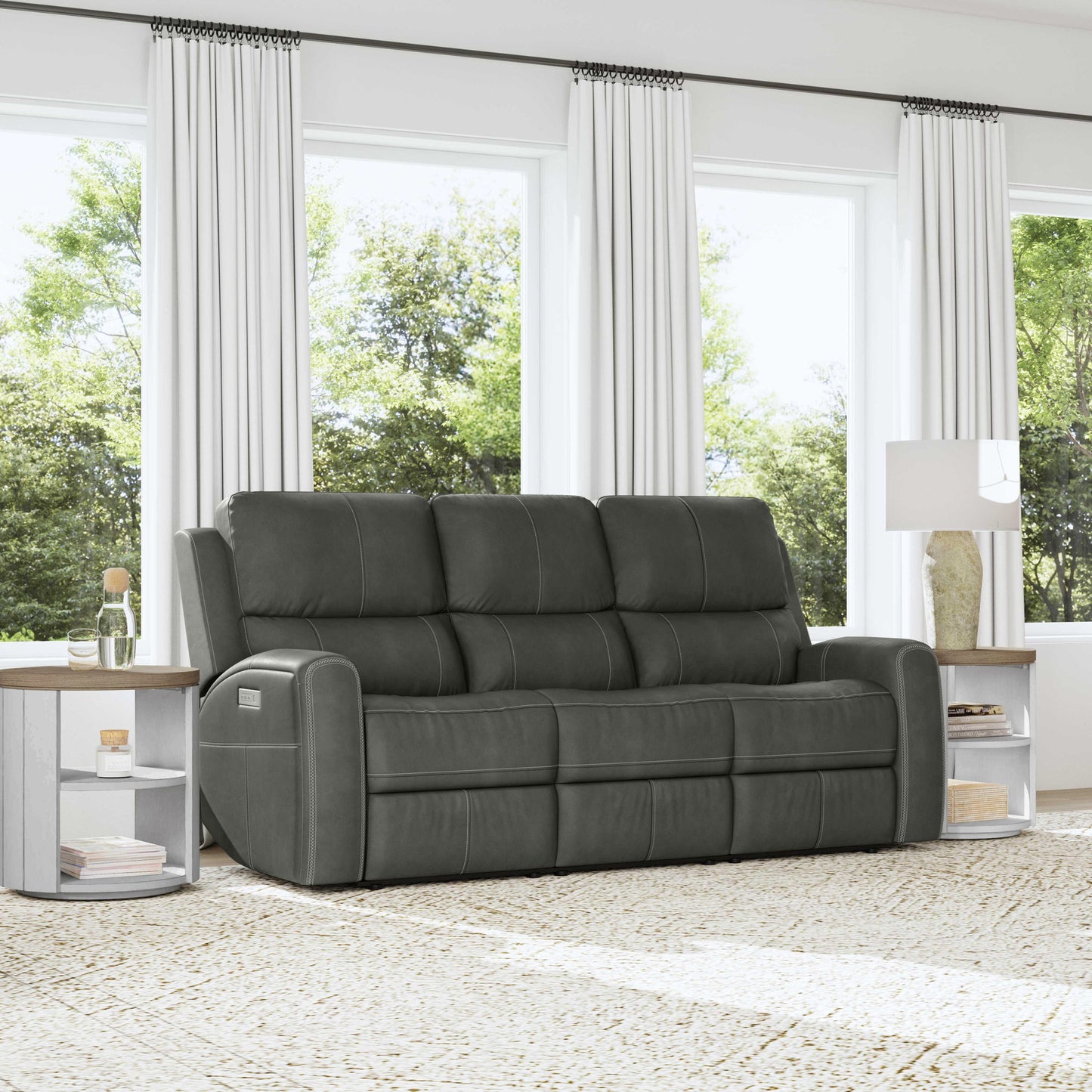 Linden - Power Reclining Sofa With Power Headrests & Lumbar