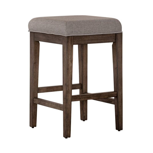 Arrowcreek - Upholstered Console Stool - Weathered Stone
