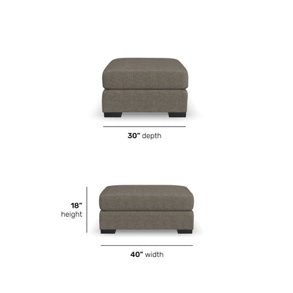 Otto - Fabric Stationary Ottoman