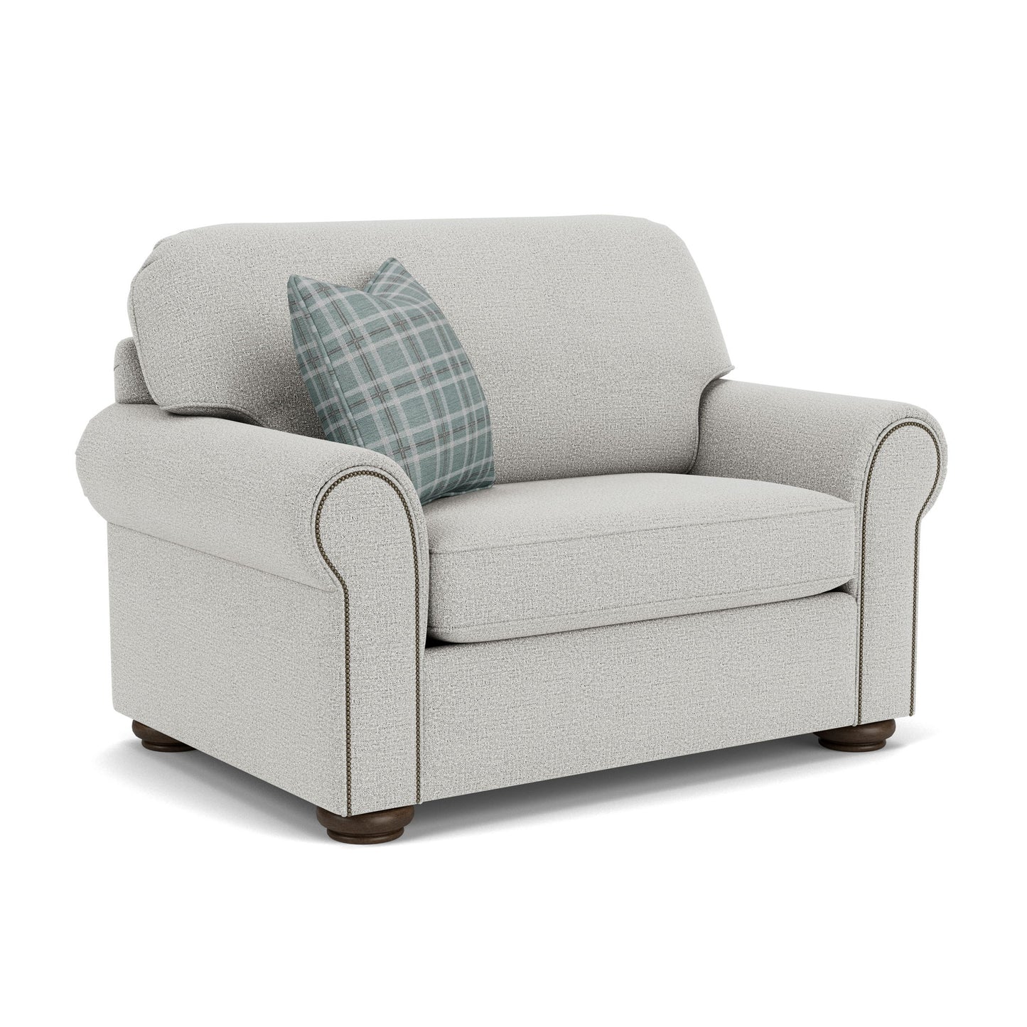 Preston - Fabric Chair And a Half With Nailhead Trim