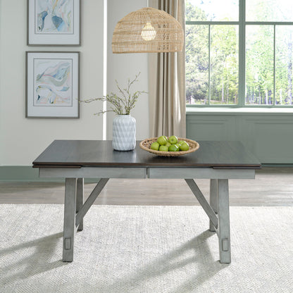 Newport - Trestle Table Base - Smokey Gray / Carbon Gray