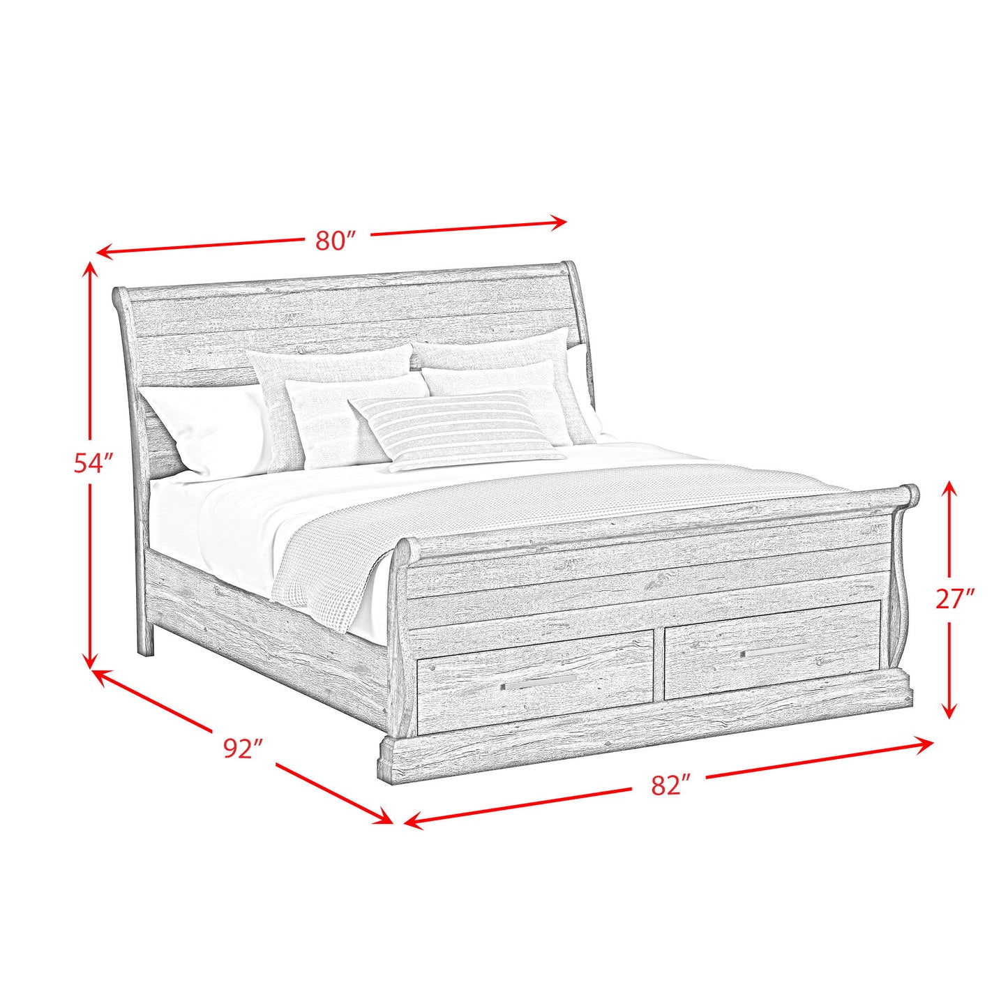 Park Ridge - Sleigh Storage Bedroom Set