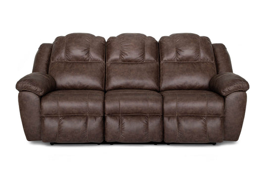 Brown leather sofa on a white background