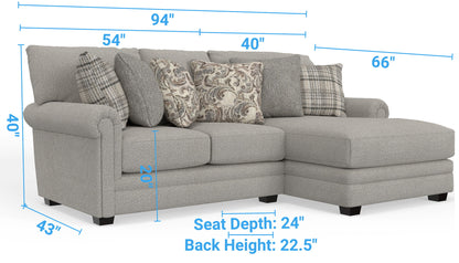 Livingston - Sectional With Comfort Coil Seating And Accent Pillows Included