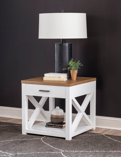 Franklin - End Table - White