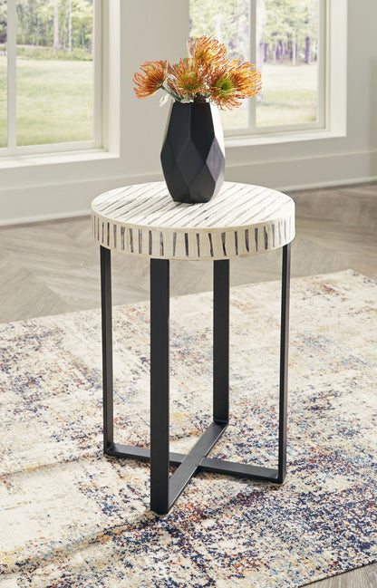 Crewridge - Accent Table - Black / Cream