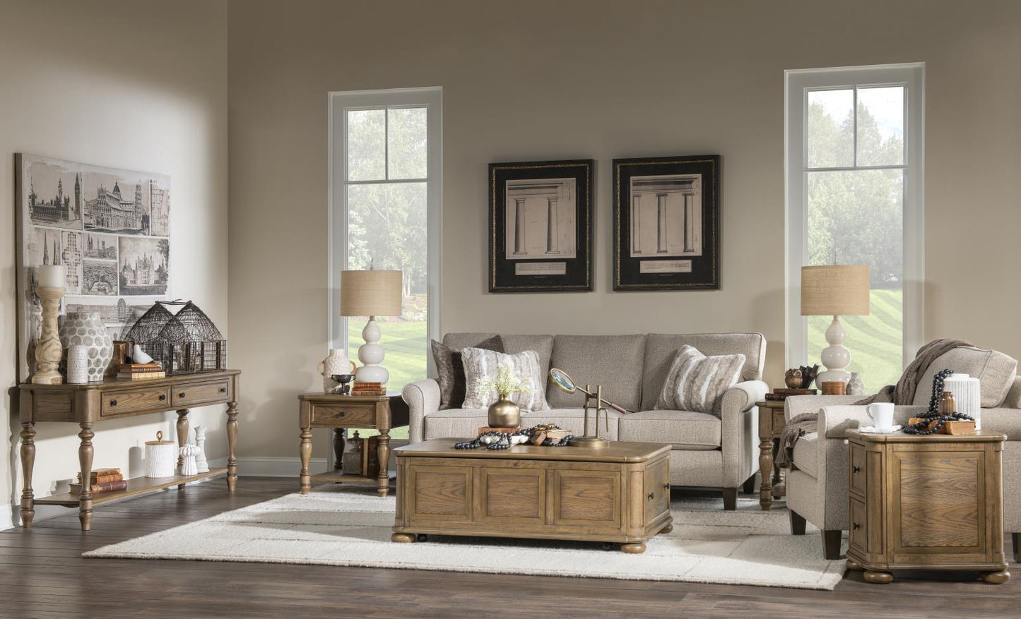 Nolan - Chairside Table - Dusted Barley