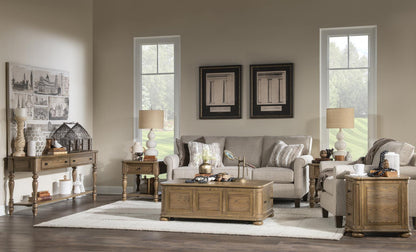 Nolan - Chairside Table - Dusted Barley