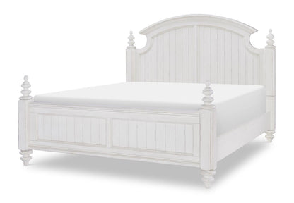 Cottage Park - Side Rails Queen / King - Aged White