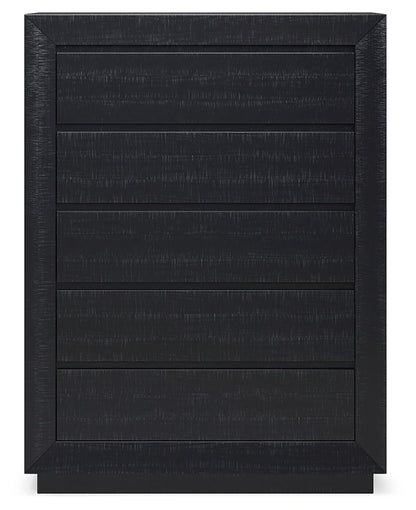 Londer - Five Drawer Chest - Black