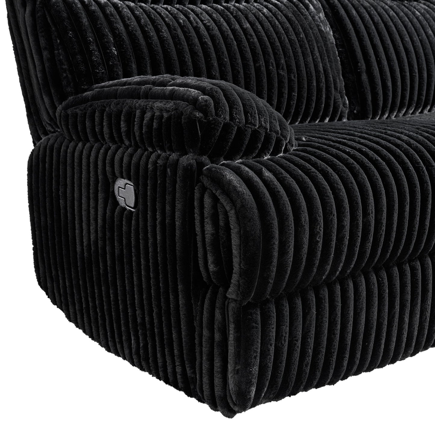 Admiral - Motion Loveseat With Console - Black