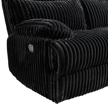 Admiral - Motion Loveseat With Console - Black