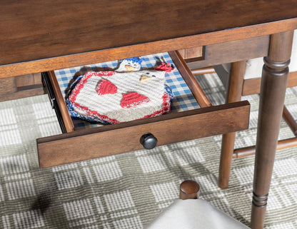 Lake House - Leg Table - Pinecone And Dried Tobacco