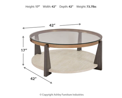 Frazwa - Round Cocktail Table - Multi