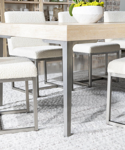 Biscayne - Complete Leg Table With One Leaf - Malabar With Alabaster Fronts