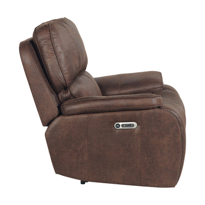 Atlantis - Power Motion Recliner With Power Head Recliner - Heritage Brown