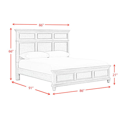 Whit-Ash - Panel Bedroom Set