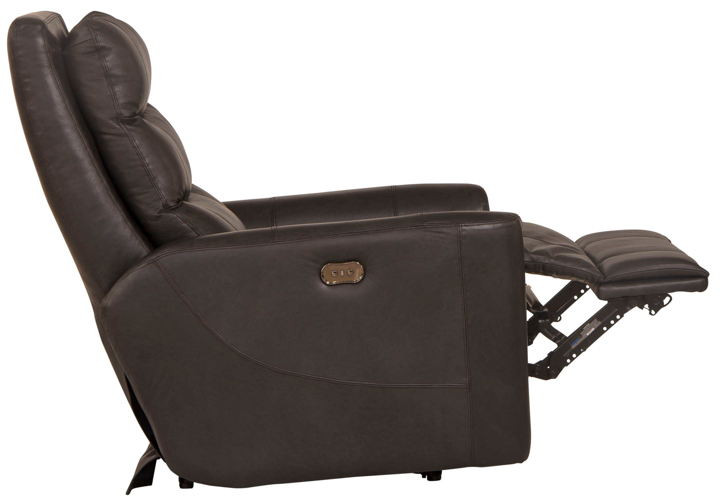 Bosa - Leather Power Recliner - Charcoal