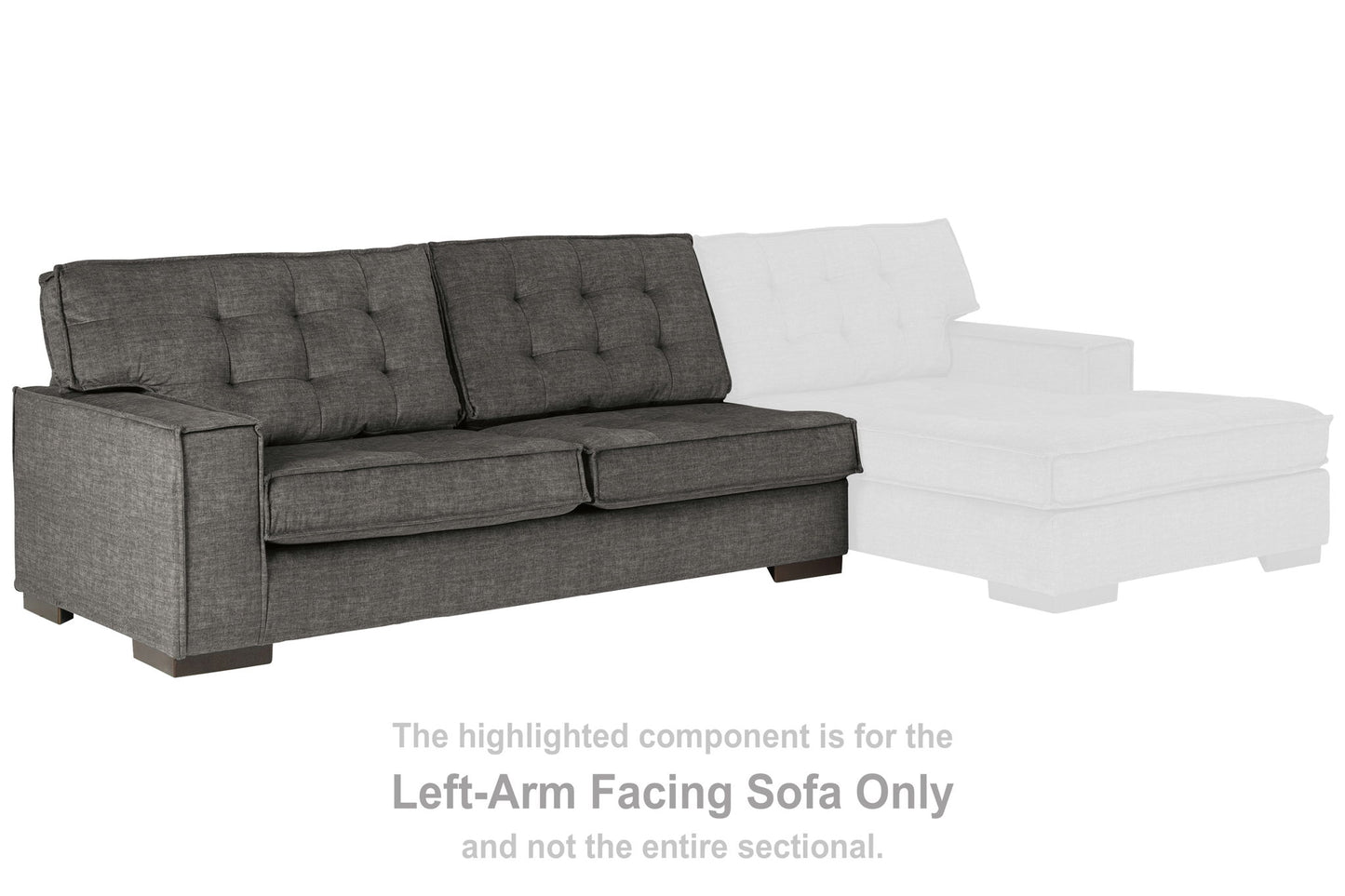 Coulee Point - LAF Sofa - Charcoal