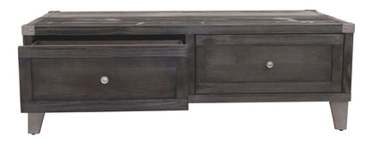 Todoe - Lift Top Cocktail Table - Dark Gray