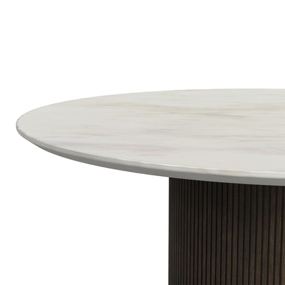 Sylvie - 5 Piece Standard Height Dining Set (Round Table And Four Chairs) - Dark Brown