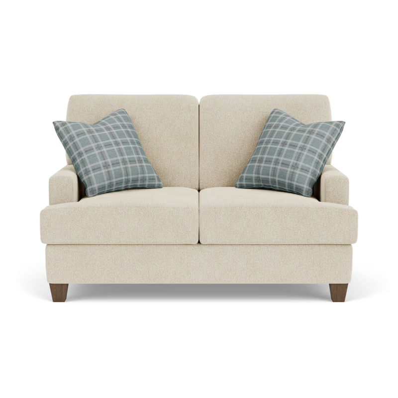 Moxy - Fabric Loveseat, T-Shaped Seat Cushion