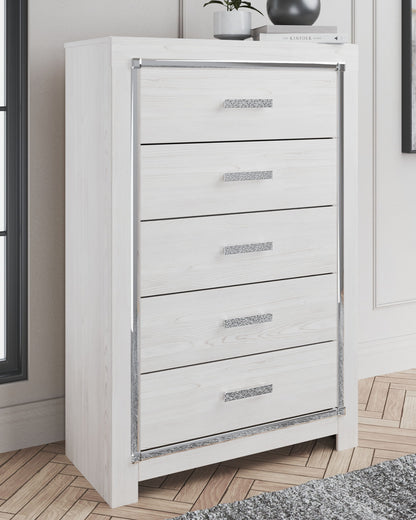 Altyra - Five Drawer Chest - White