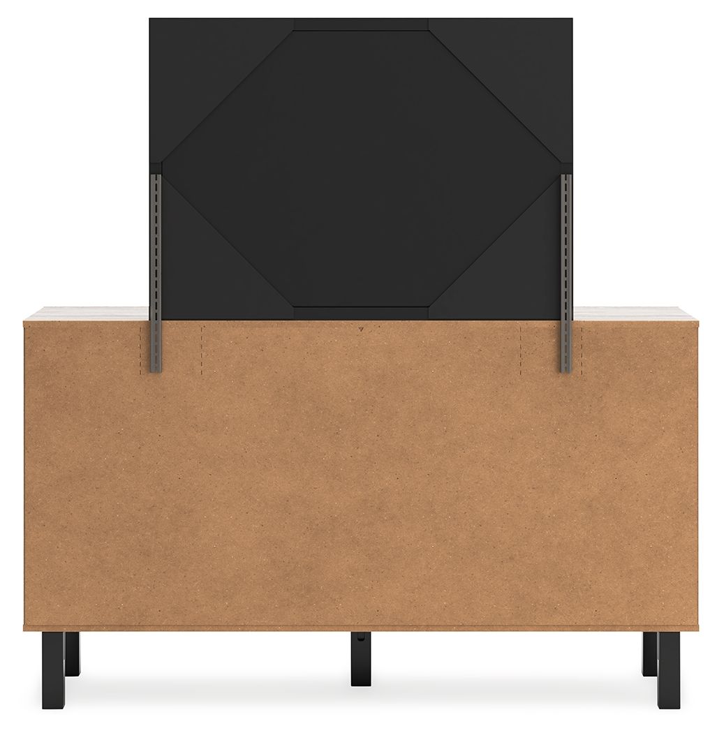 Vessalli - Dresser And Mirror - Gray