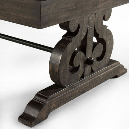 Stone - Coffee Table With PU Base - Dark Walnut