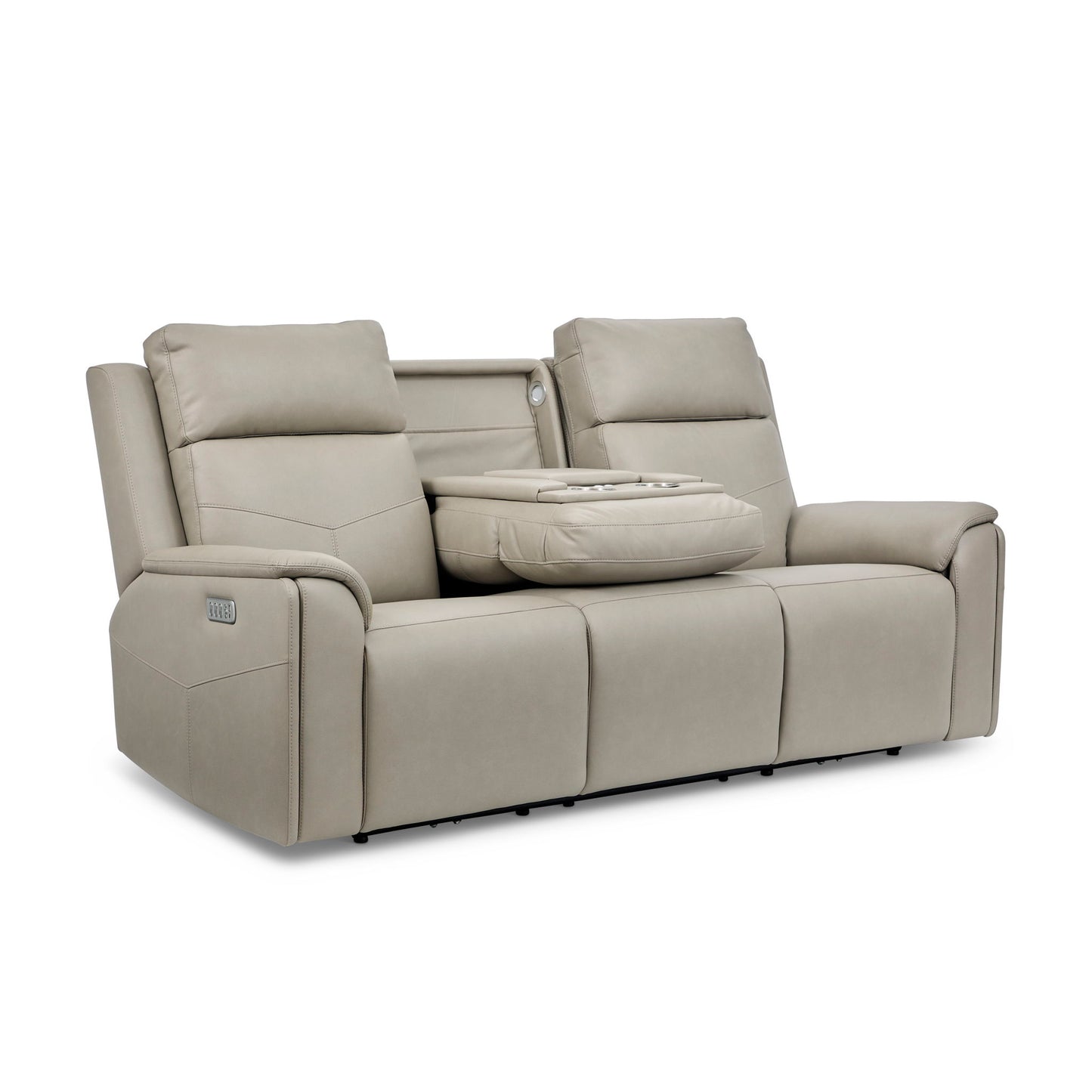 Vernon - Power Reclining Sofa With Console, Power Headrest, Lumbar, Heat & Massage
