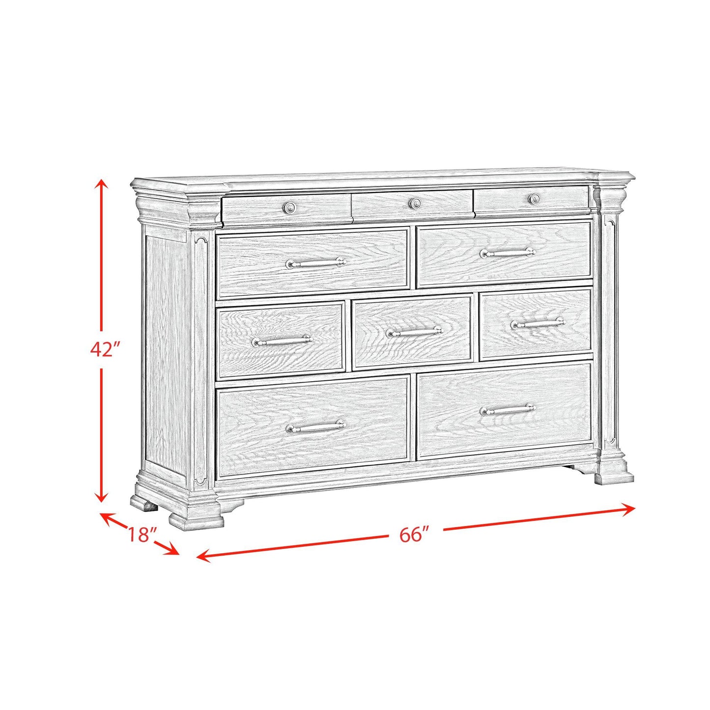 Kings Court - 10-Drawer Dresser