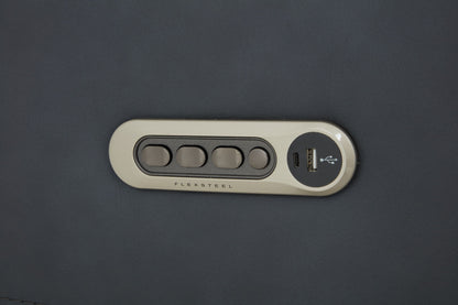 Warren - Power Reclining Sofa With Console, Power Headrest & Lumbar - Black