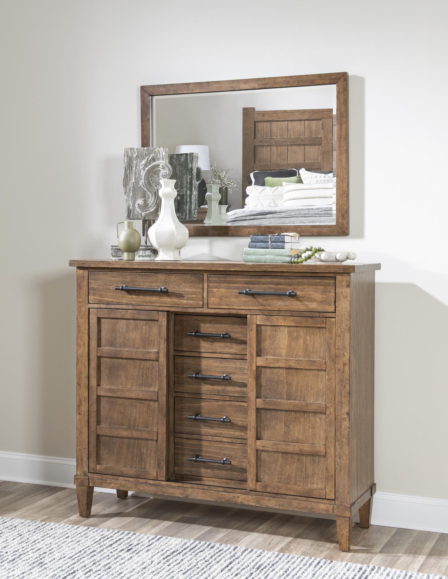 Artisan's Place - Door Drawer Chest - Vintage Pine Ironwood