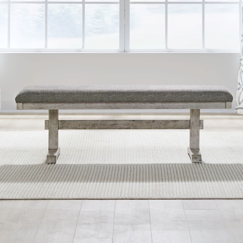 Hallendale - Upholstered Dining Bench - Gravel Wash